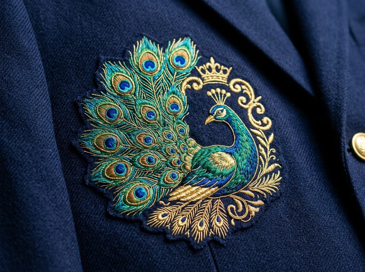 Imperial Peacock Couture Crest