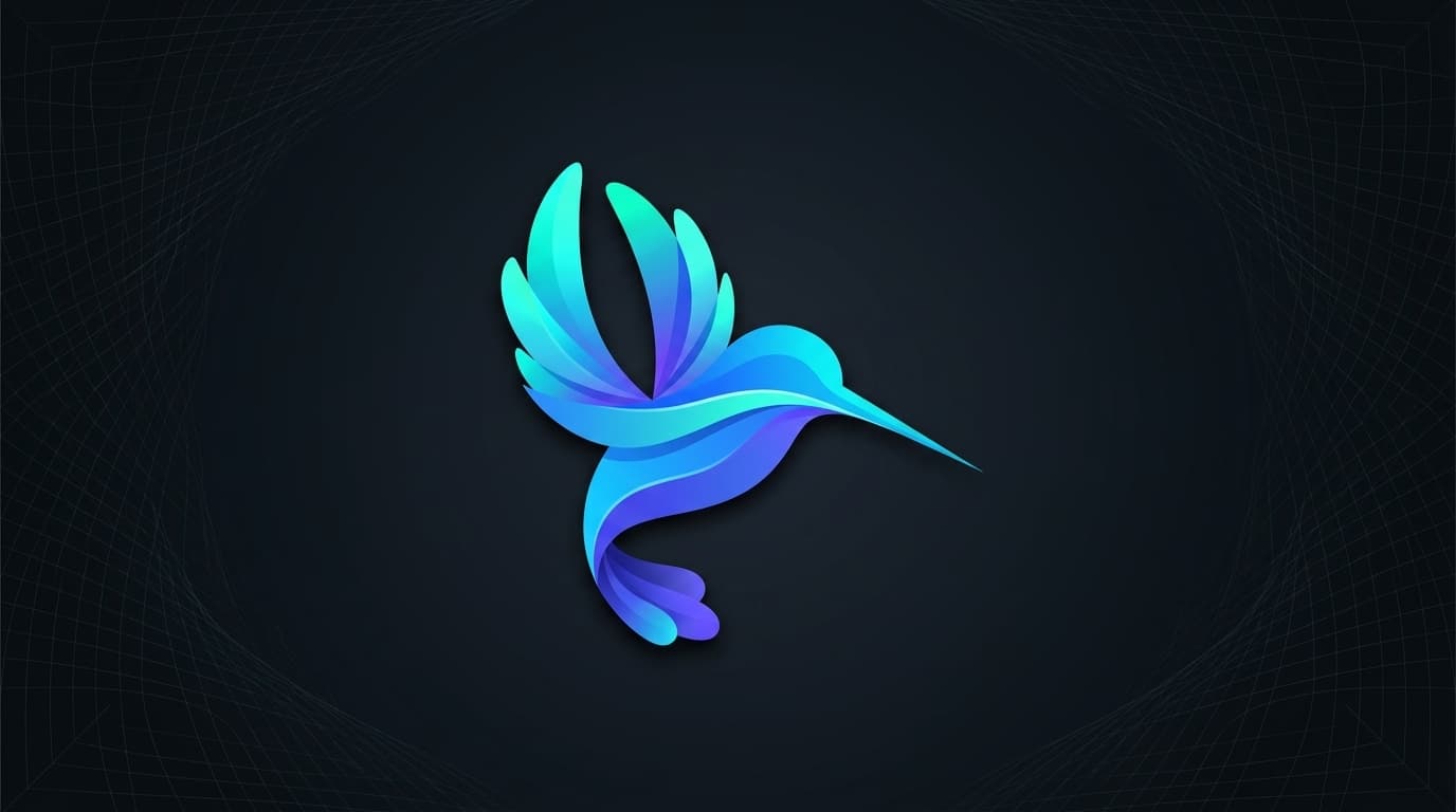 Aerodynamic Hummingbird Modern Colorful Gradient Vector Logo