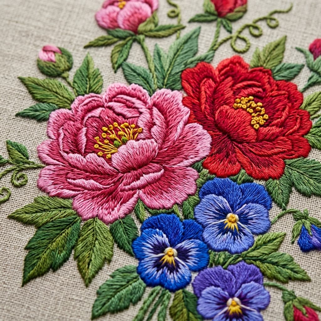 Royal Peonies & Pansies Botanical Bouquet